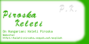 piroska keleti business card
